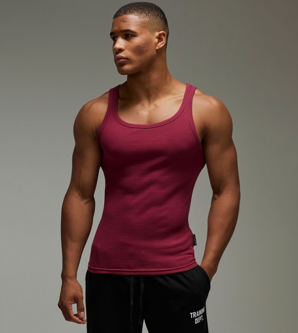 Active Gym Muscle Fit Ribbed Tank Top