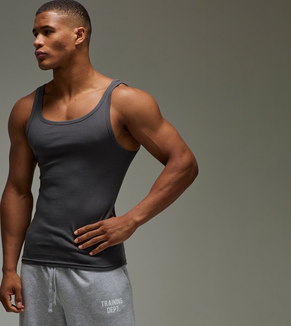Active Gym Muscle Fit Ribbed Tank Top