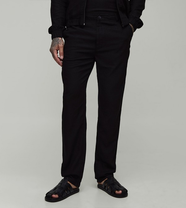 Plus & Tall Heavyweight Linen Slim Fit Trousers
