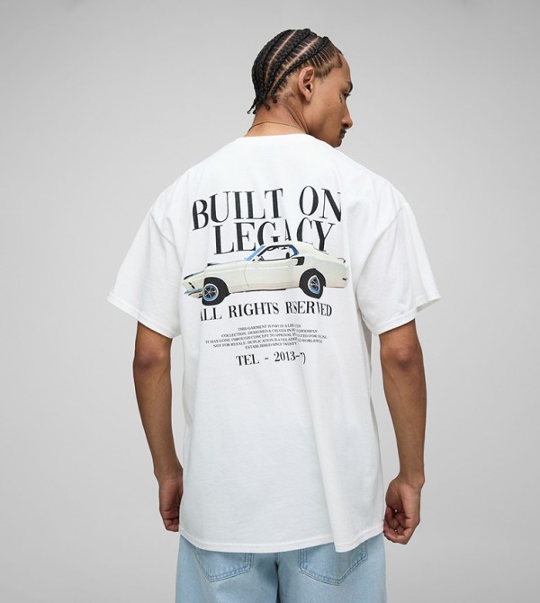 Built On Legacy Car Graphic Oversized T-Shirt
