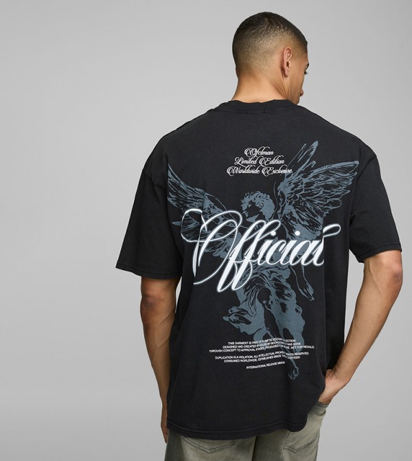 Printed Short Sleeves Oversized T-Shirt
