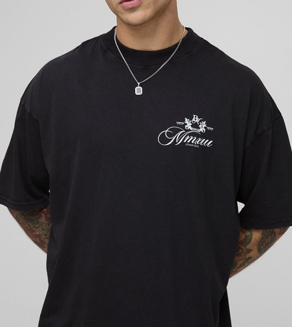 Printed Short Sleeves Oversized T-Shirt