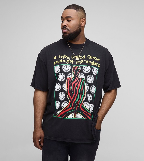 Plus & Tall Oversized A Tribe Called Quest License Print T-Shirt