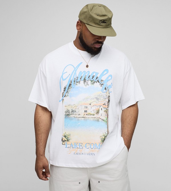 Printed Short Sleeves Oversized T-Shirt