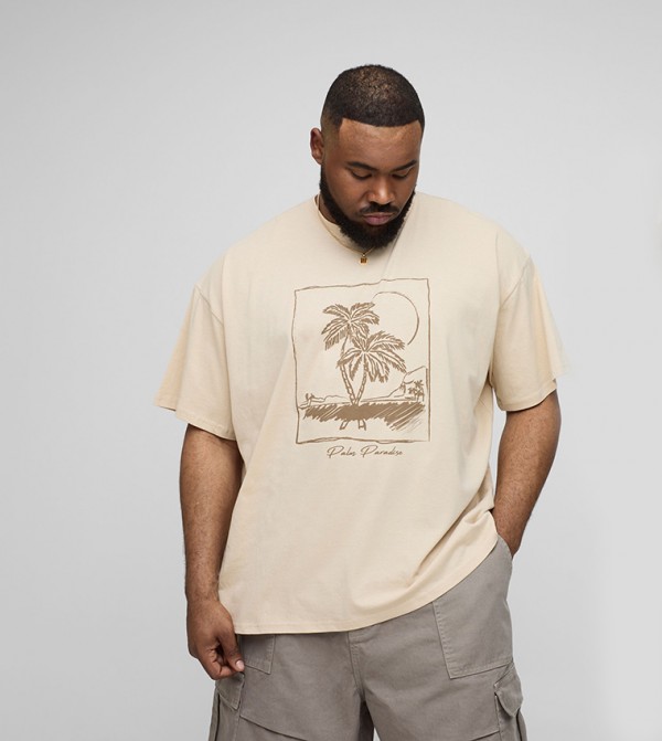 Printed Short Sleeves Oversized T-Shirt