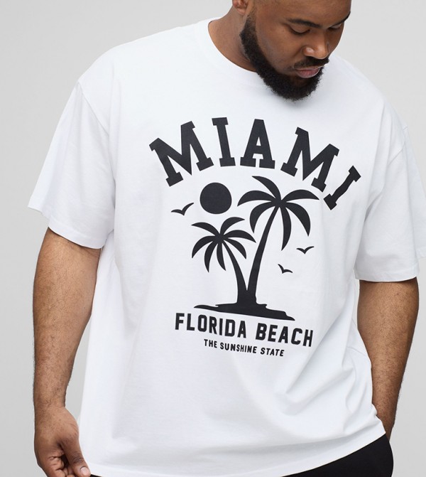 Printed Short Sleeves Oversized T-Shirt