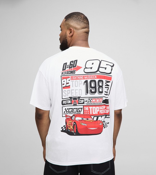 Plus & Tall Oversized Disney Cars License Print T-Shirt