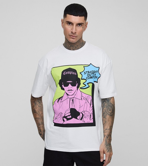 Tall Eazy-E License Print Oversized T-Shirt