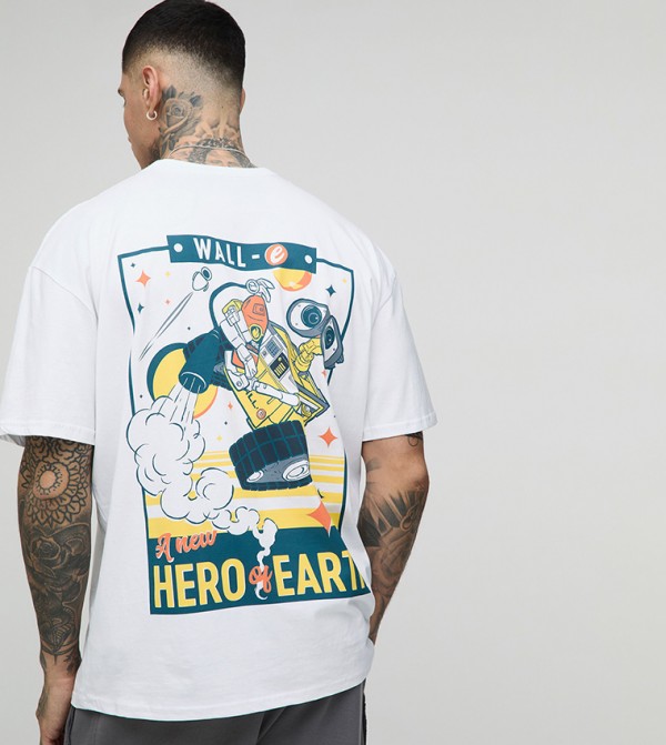 Tall Wall-E Disney License Print Oversized T-Shirt