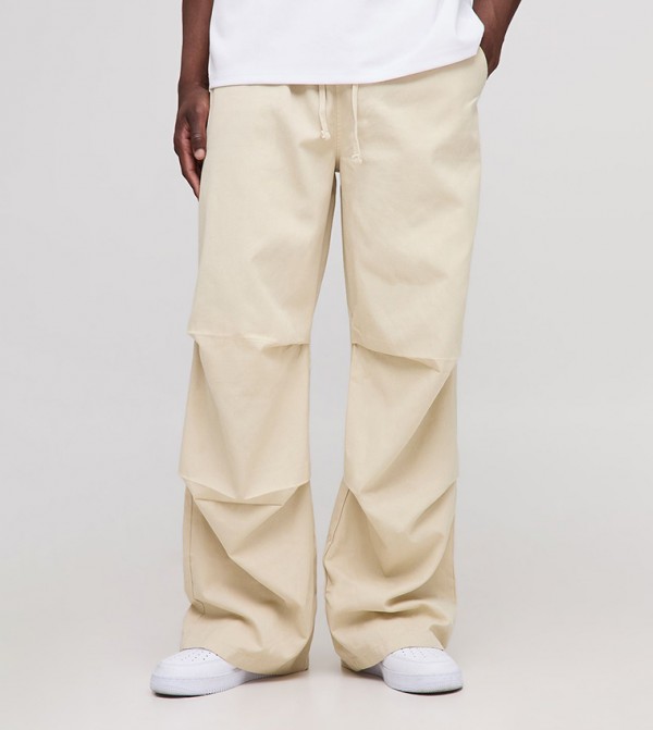 Tall Drawstring Waist Baggy Fit Trousers