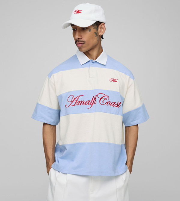 Amalfi Striped Oversized Polo T-Shirt