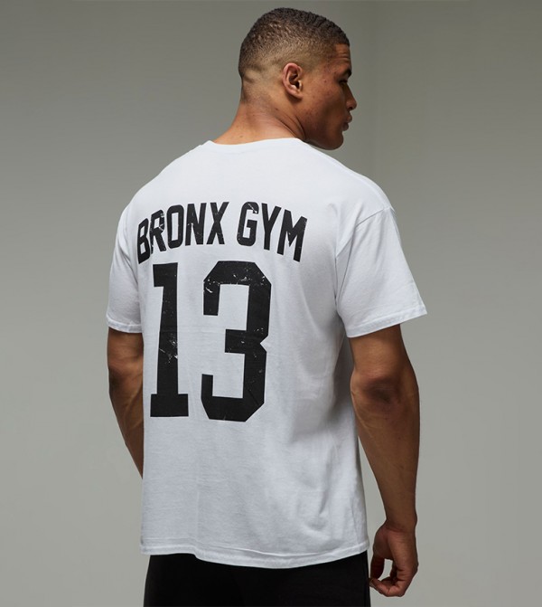 Bronx Gym Print Oversized T-Shirt