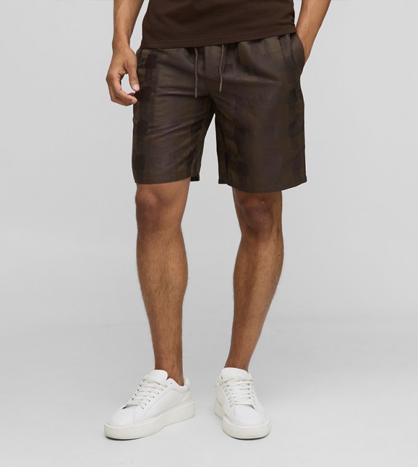 Drawstring Waist Relaxed Fit Shorts