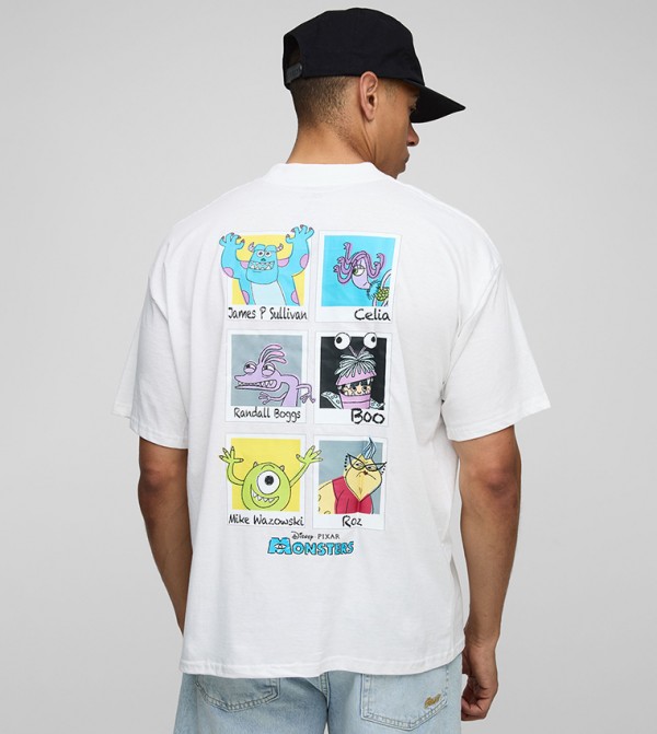 Disney Monsters Inc License Printed Oversized T-Shirt