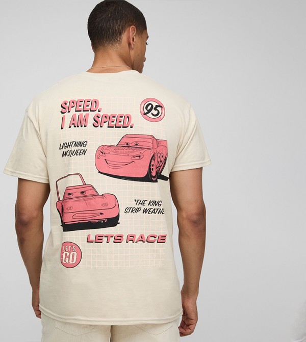 Disney Cars License Back Printed Oversized T-Shirt