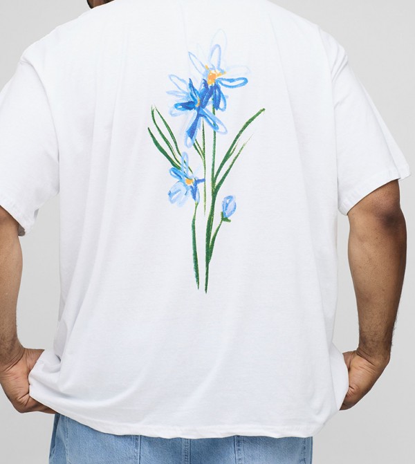 Printed Short Sleeves Oversized T-Shirt
