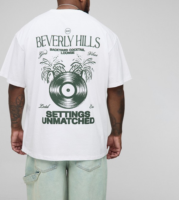 Plus & Tall Beverly Hills Printed Oversized T-Shirt