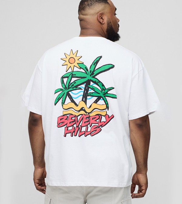 Printed Short Sleeves Oversized T-Shirt