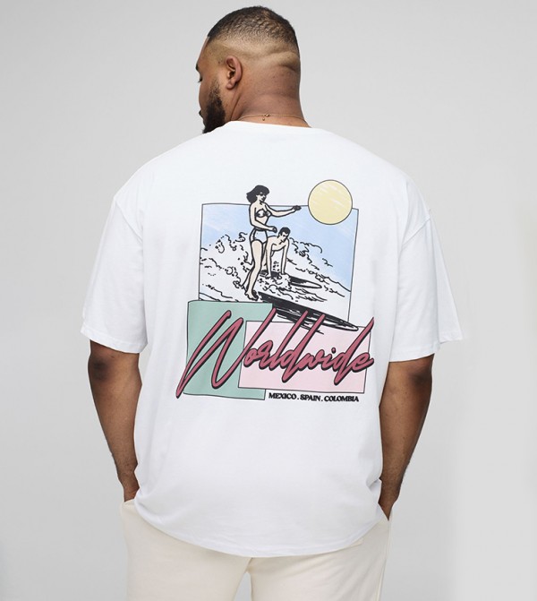 Printed Short Sleeves Oversized T-Shirt