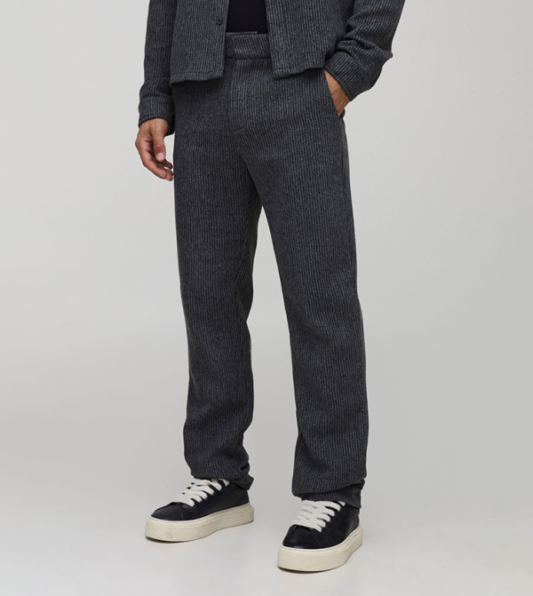 Brushed Rib Straight Fit Trousers