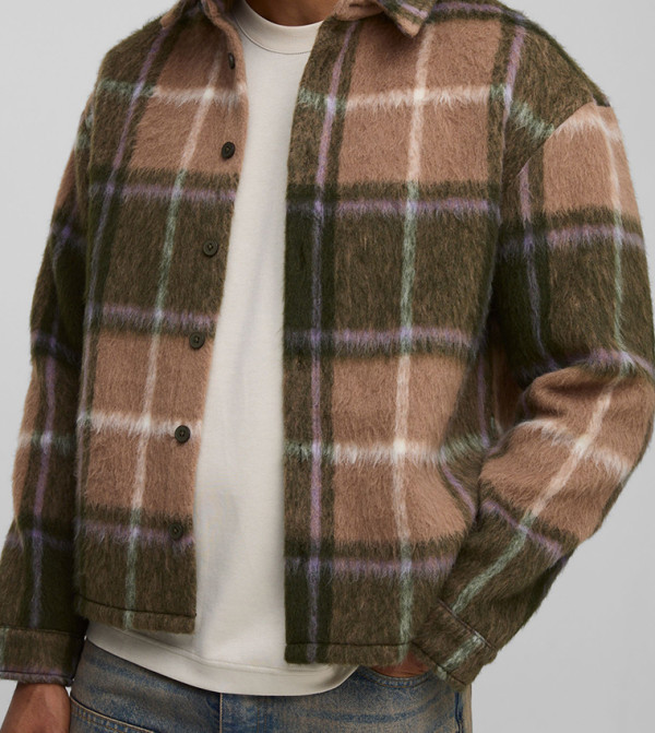 قميص كاروهات اوفرسايز 