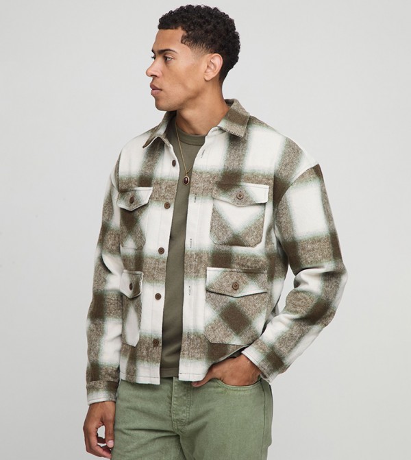 Plaid Heavyweight Oversized Overshirt