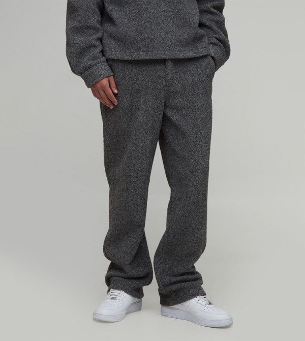 Wool Look Straight Fit Trouser