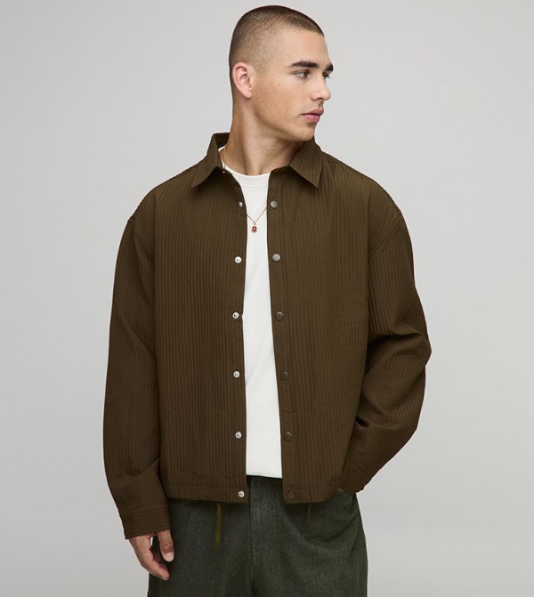 Ripstop Cargo Bungee Hem Oversized Shirt