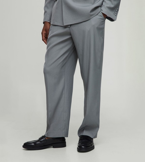 Crease Front Relaxed Fit Trousers