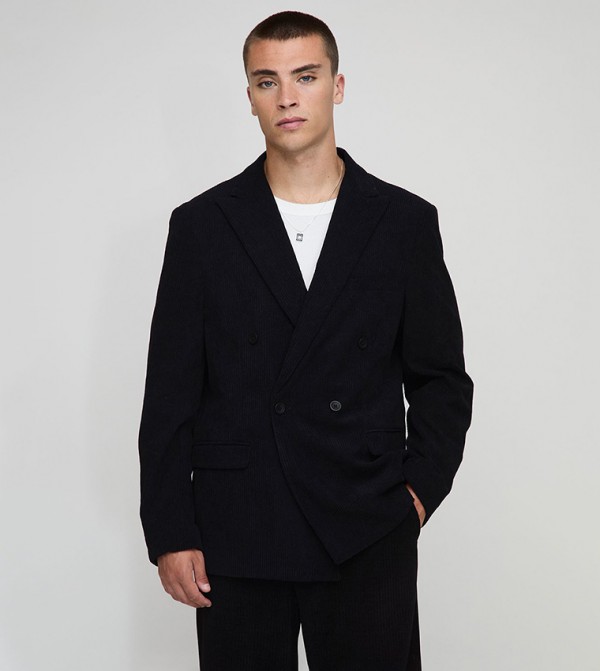 Double Breasted Cord Oversized Blazer