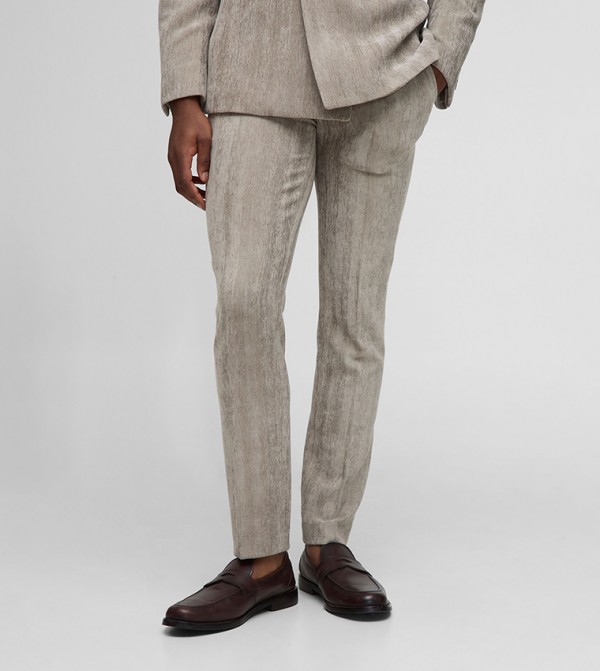 Herringbone Cord Skinny Fit Trousers