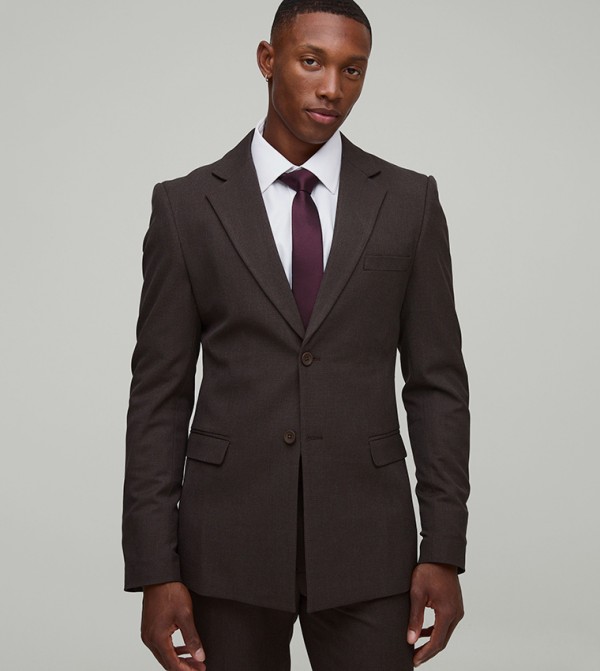 Skinny Fit Prince Of Wales Check Blazer
