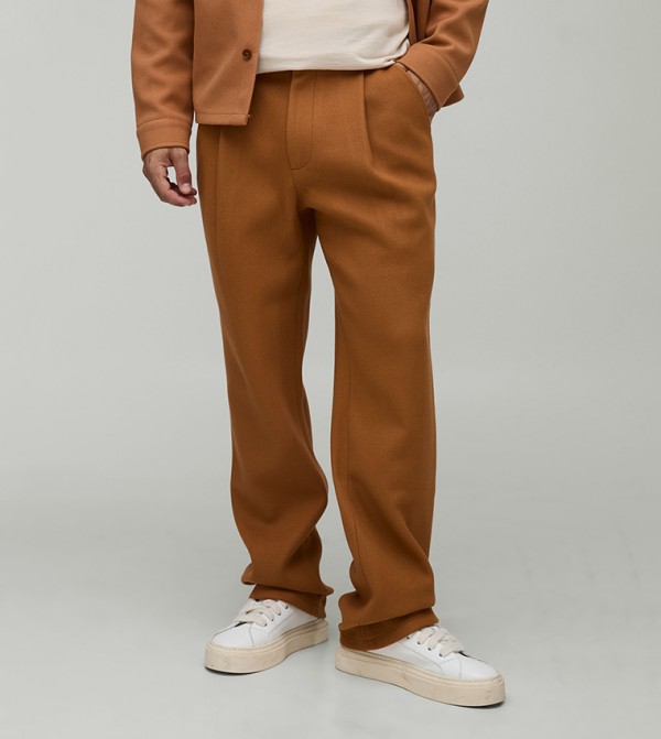Brushed Straight Fit Trousers