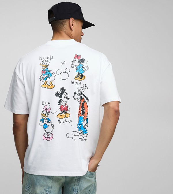 Disney Mickey Mouse License Printed Oversized T-Shirt