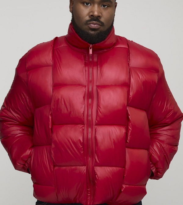 High Shine Weft Oversized Puffer Jacket