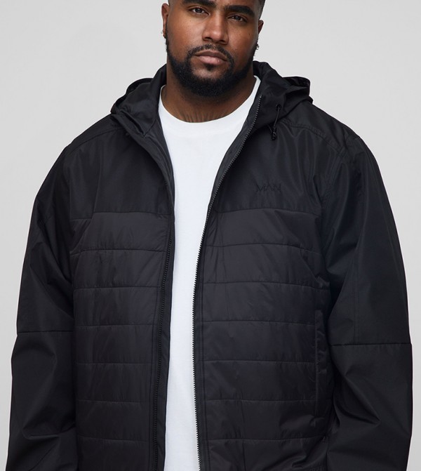 Lightweight Quilted Hooded Oversized Jacket