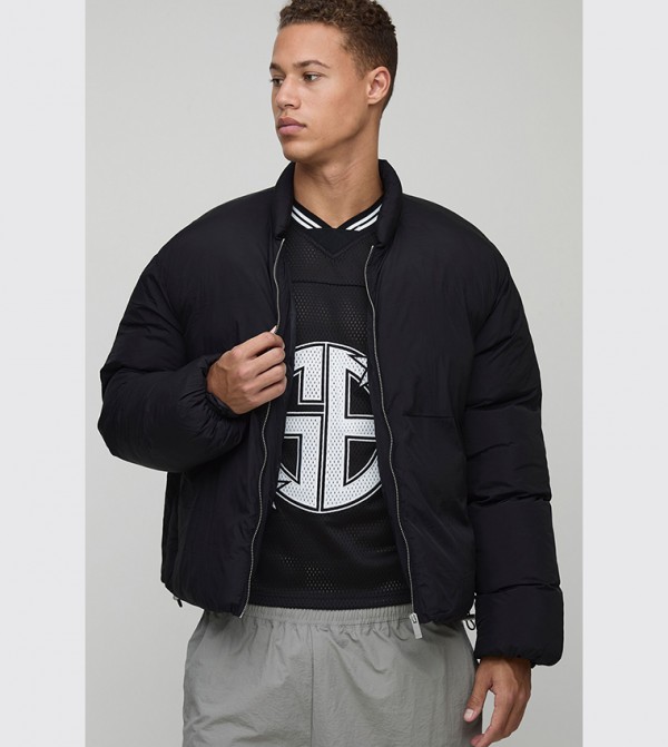 Tall Mono Padded Oversized Bomber Jacket