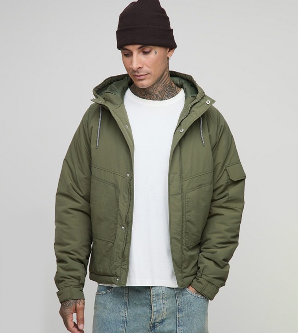 Tall Regular Fit Seam Detail Hooded Parka Jacket