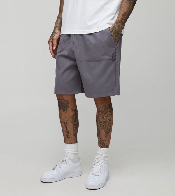 Tall Elastic Waist Relaxed Fit Carpenter Shorts