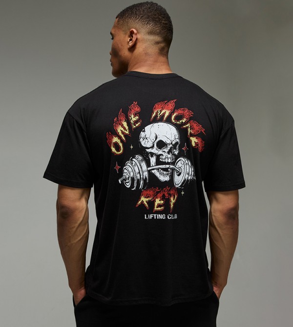 Printed Oversized Active T-Shirt