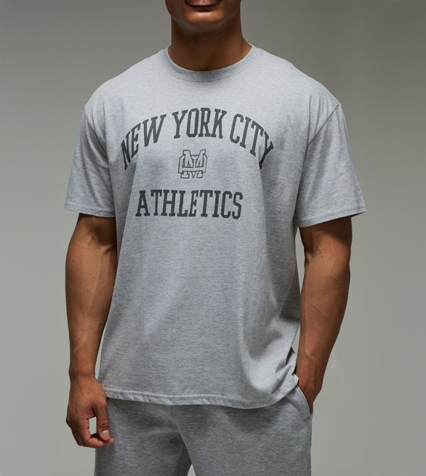 New York Athletics Print Oversized T-Shirt
