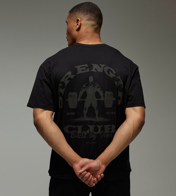 Strength Club Printed Oversized Active T-Shirt