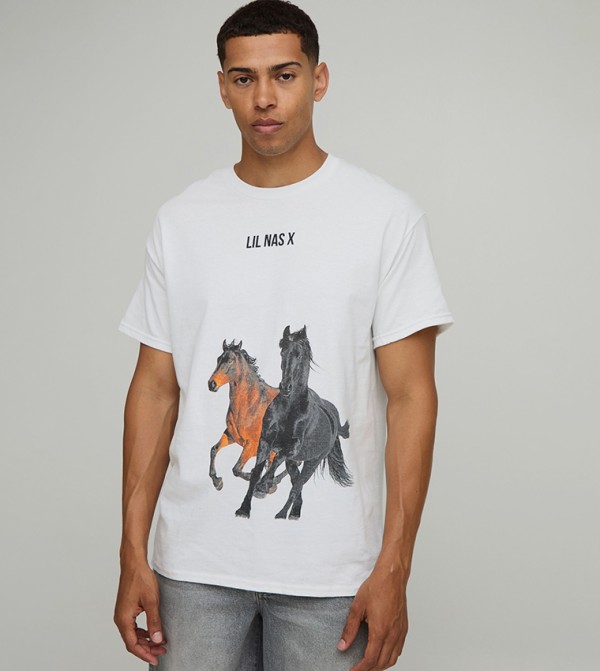 Lil Nas X License Printed Oversized T-Shirt