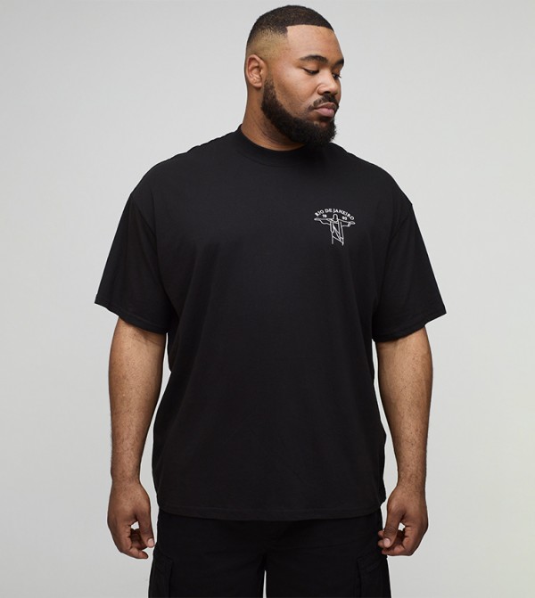 Plus & Tall Embroidered Rio De Janeiro Oversized T-Shirt