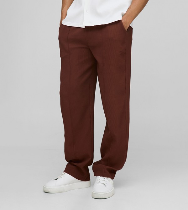 Elastic Waist Relaxed Fit Trousers