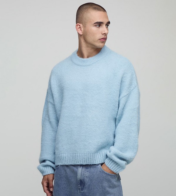 سترة بياقة مستديرة 