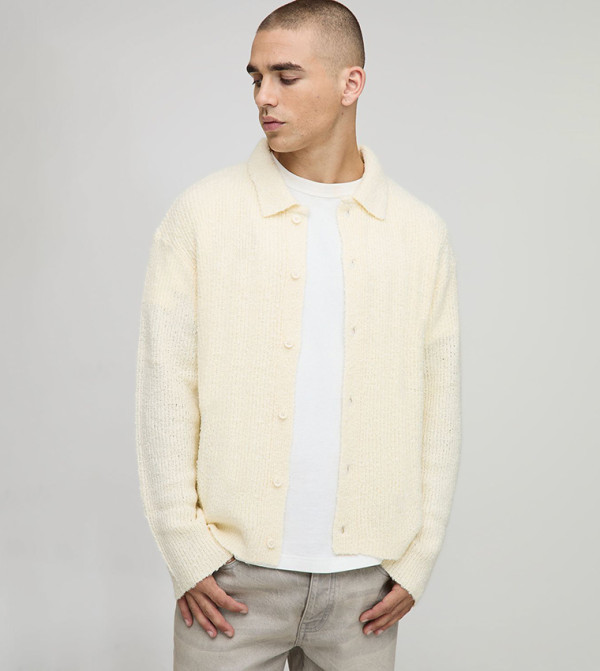 Long Sleeves Boxy Fit Brushed Shirt