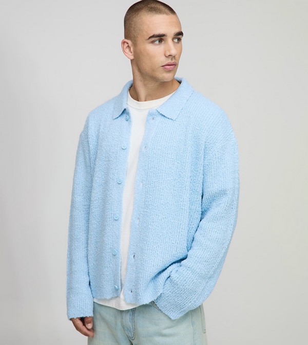 Long Sleeves Boxy Fit Brushed Shirt