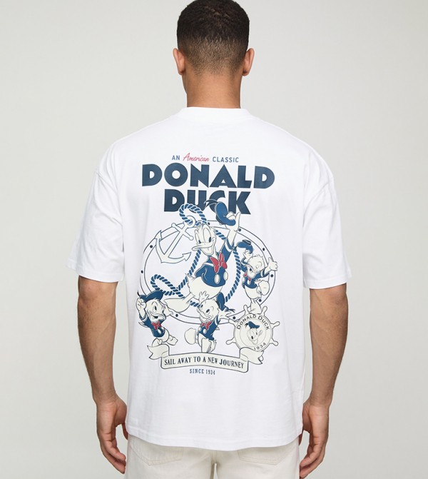 Disney Donald Duck Licensed Print Oversized T-Shirt
