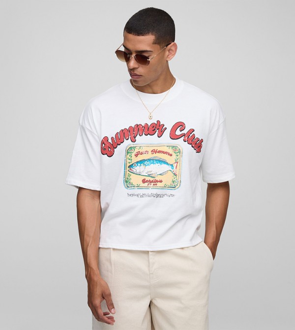 Printed Short Sleeves Oversized T-Shirt